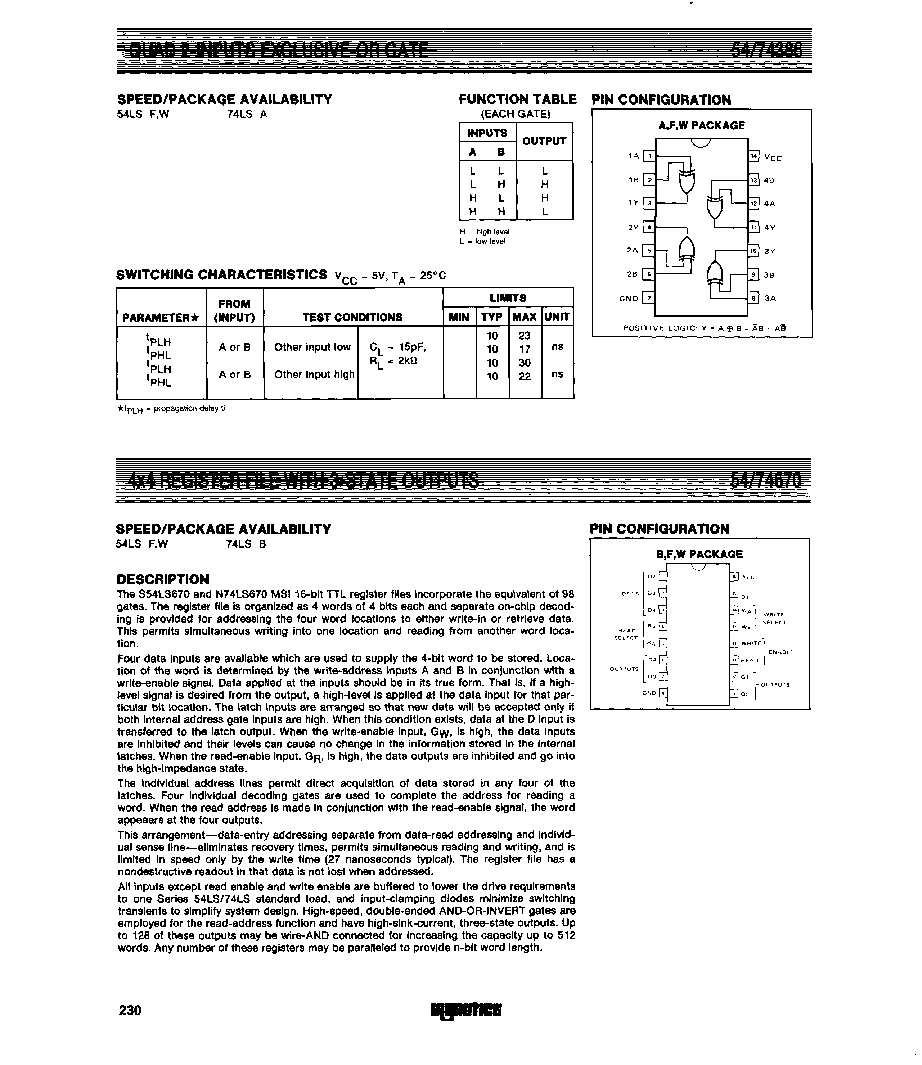 Ls A Pdf Ls Series Quad Input Xor Gate Pdip