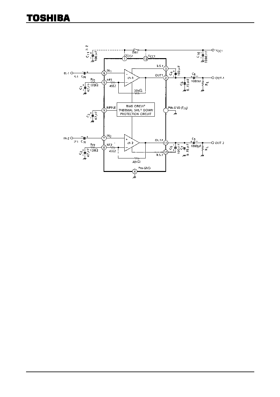 > ta8227p 3 w, 2 channel, audio amplifier, pdip12 pdf资料下载