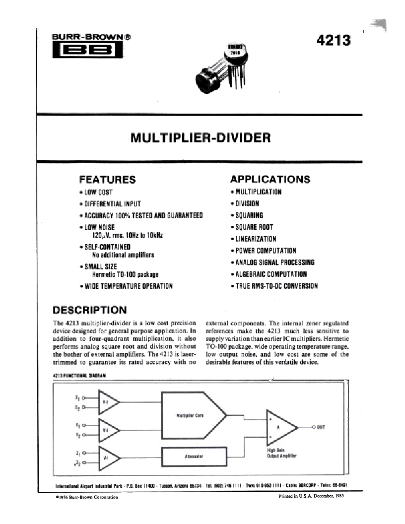 > 4213 multiplier-divider pdf资料下载