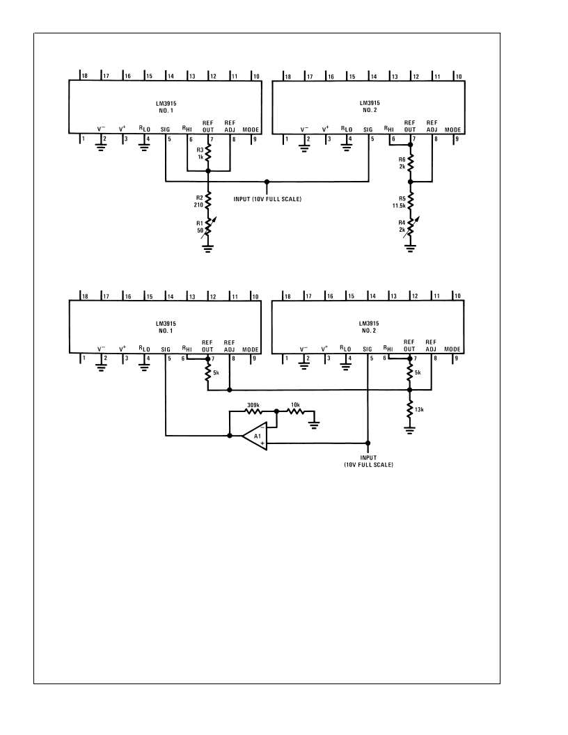 > lm3915n (national semiconductor corp) dot/bar display driver