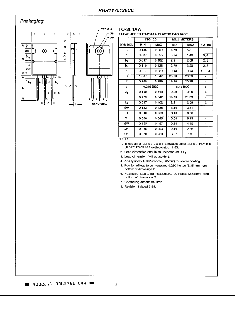 > rhr1y75120cc common cathode diode array|to-264aa pdf资料下载