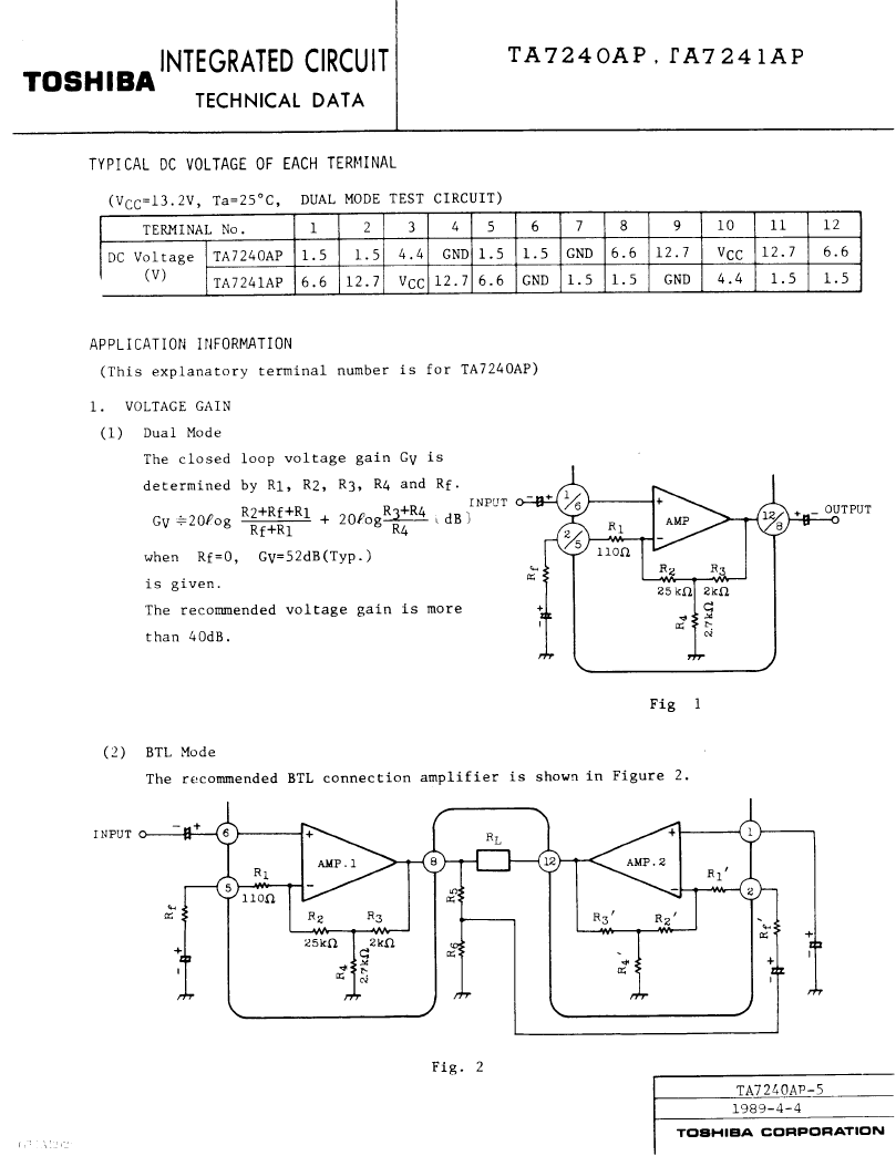 > ta7240ap (electronic theatre controls, inc.