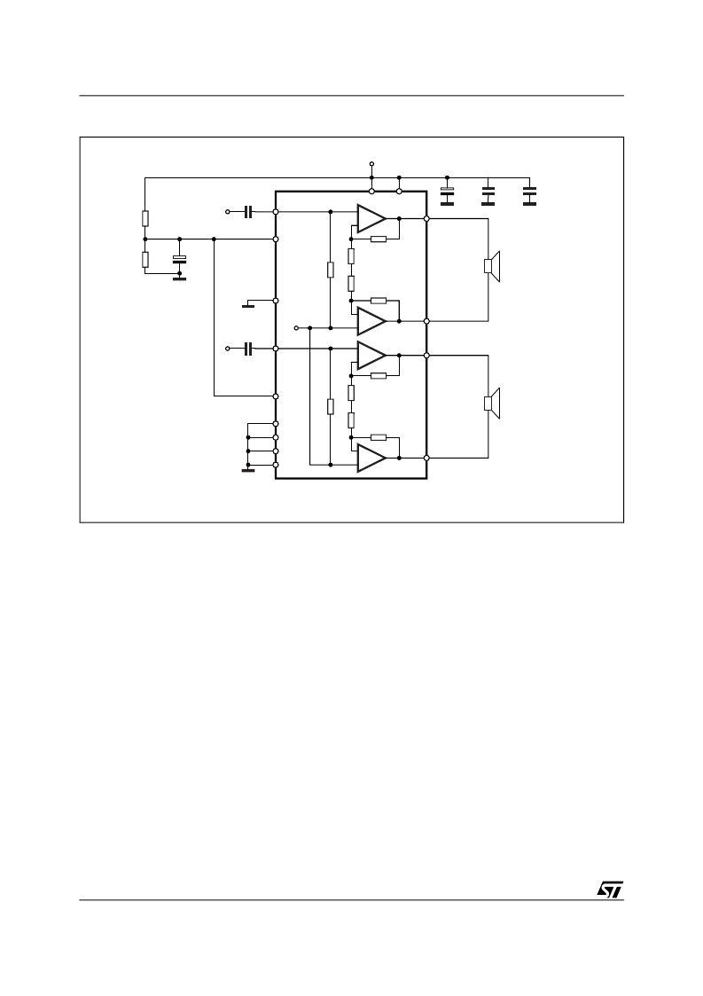 > tda7266d (意法半导体) 5w 5w dual bridge amplifier pdf资料下载