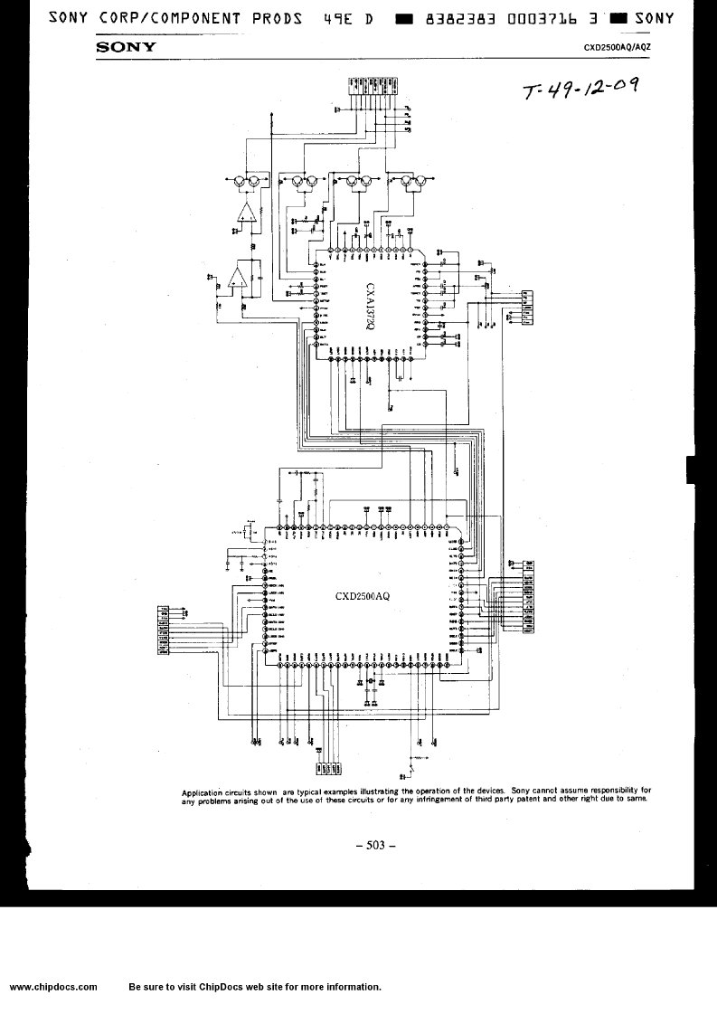 > cxd2500aqz (sony corporation) cd digital signal processor pdf