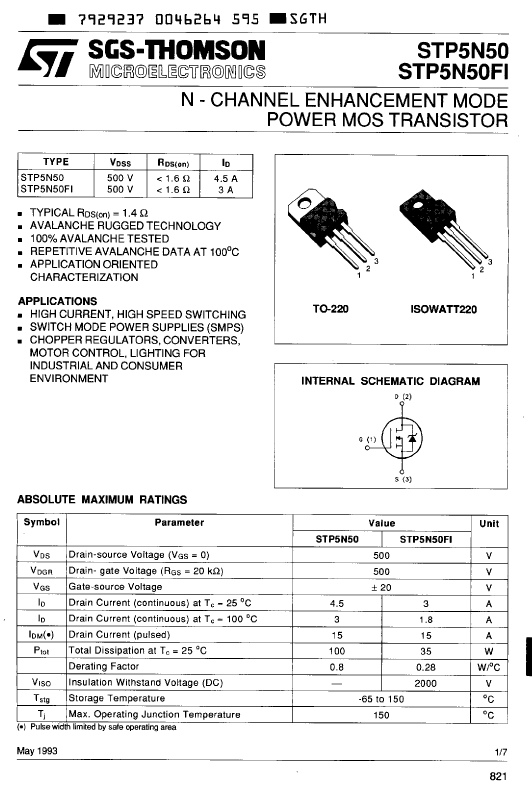 > stp5n60 low current operation at 250 ,low reverse leakage,low