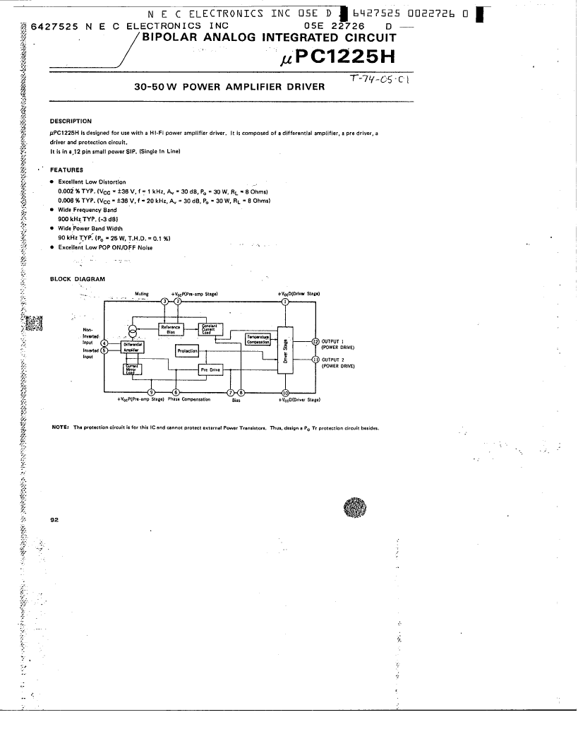 > upc1225h (nec corp.