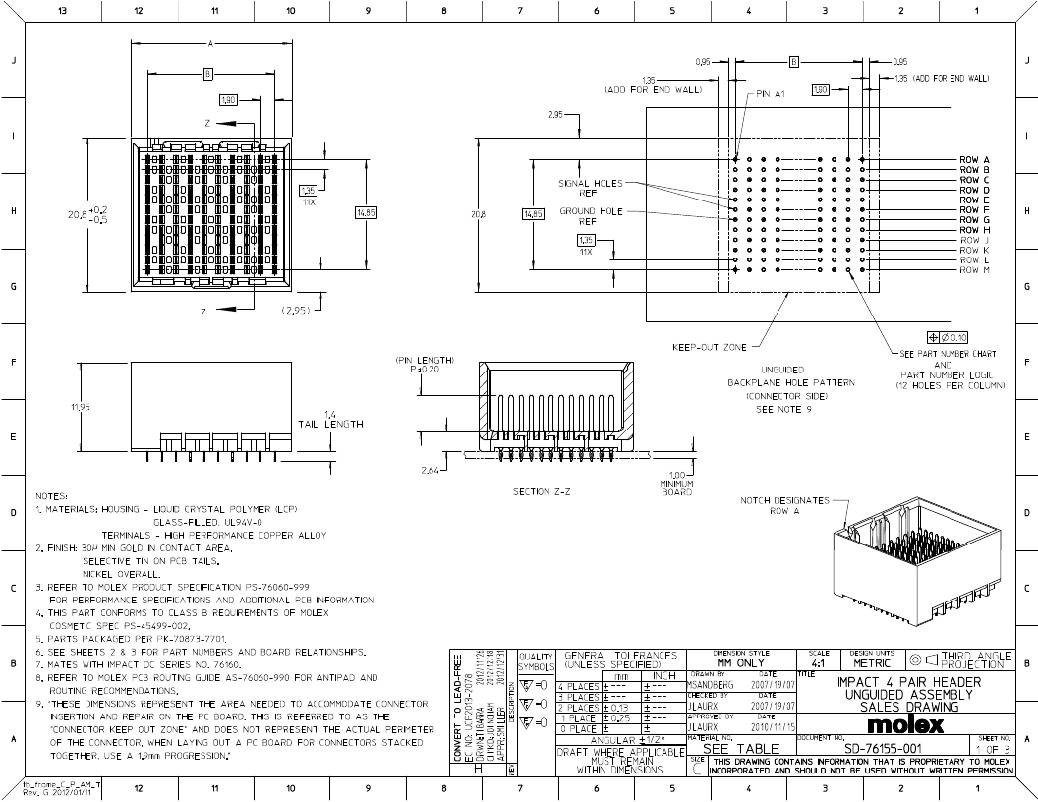 功能描述:IMPACT BP 4X16 DUAL WALL SN RoHS:是 类别:连接器,互连式 >> 背板 - 专用 系列:Impact™ 76155 标准包装:76 系列:VHDM-HSD™ 74650 连接器用途:背板 连接器类型:接头,公引脚 连接器类型:VHDM?,左侧导轨 位置数:60 加载位置的数目:全部 间距:0.079"(2.